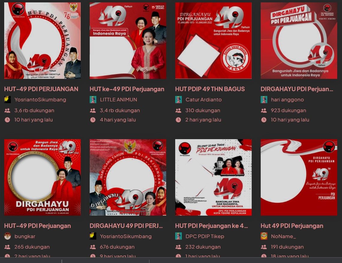 Link Twibbon Hut Pdip Ke Simak Sejarah Berdirinya Pdi Perjuangan