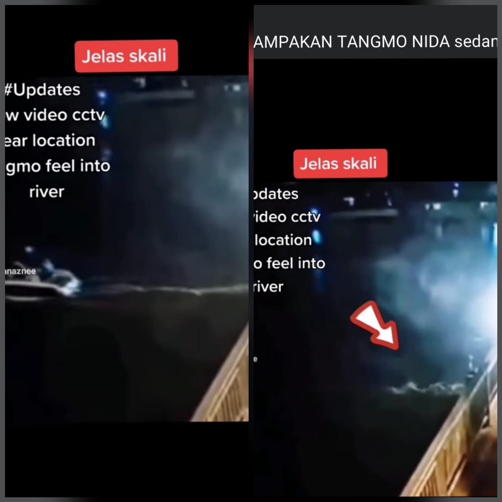 Video Rekaman Cctv Tangmo Nida Berusaha Berenang Usai Jatuh Terluka