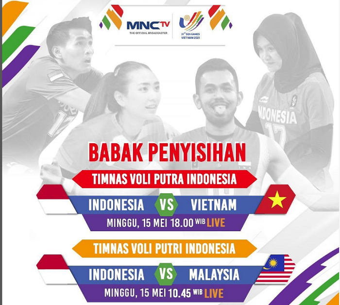 SEDANG TAYANG Voli Putri Indonesia Vs Malaysia SEA Games 2022 Hari Ini