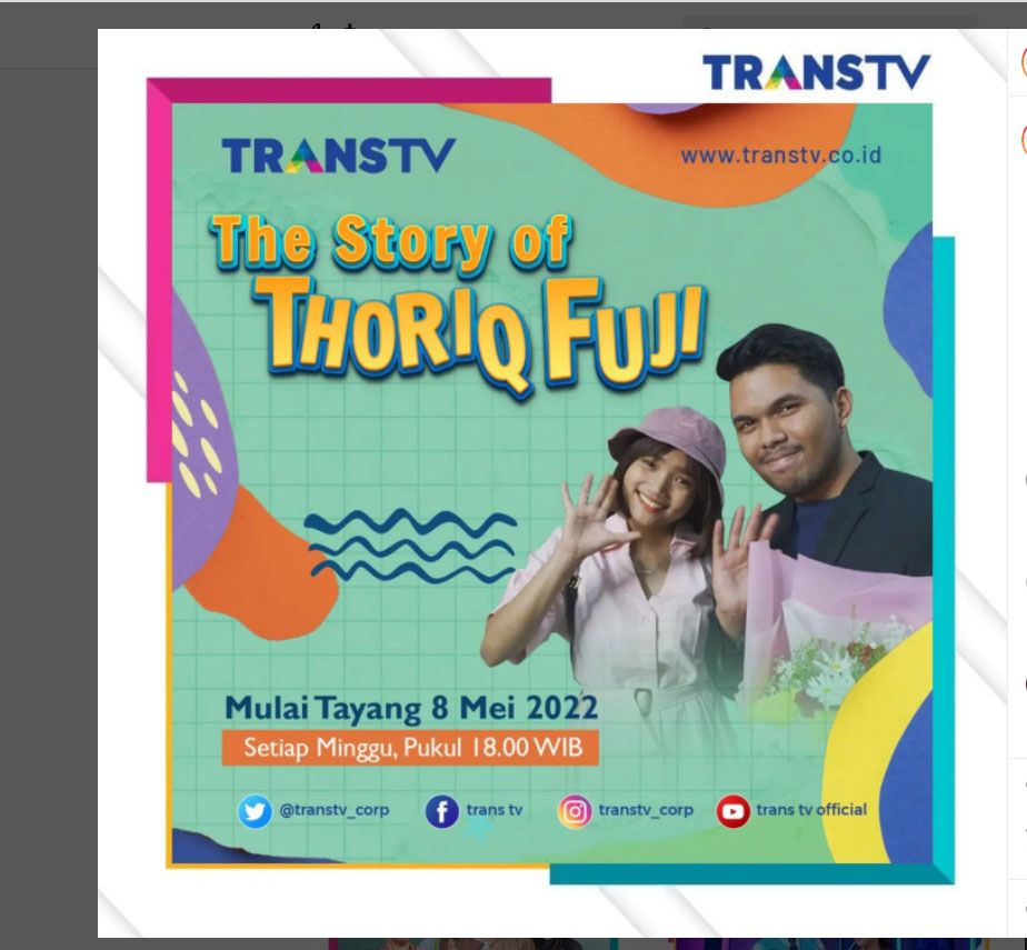 Jadwal Acara Trans TV Hari Ini Minggu 5 Juni 2022 The Story Of Fuji