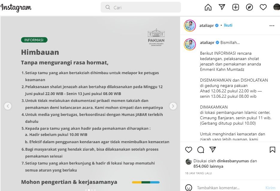 CATAT Ini Jadwal Kedatangan Pelaksanaan Sholat Jenazah Proses