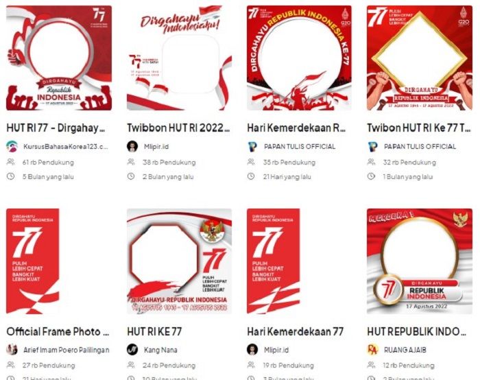 Link Twibbon Hut Ke Ri Desain Menarik Untuk Unggahan Media