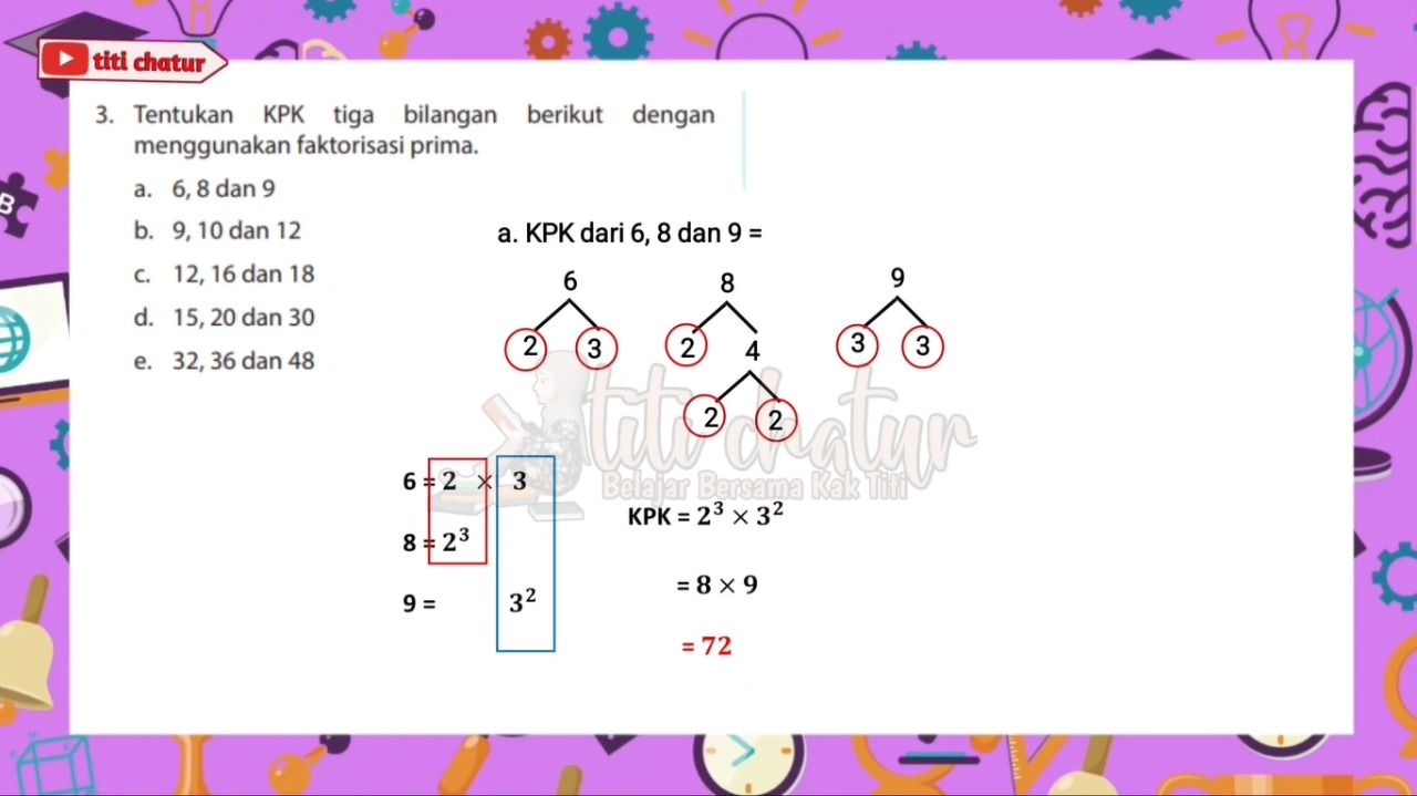 Kunci Jawaban Matematika Kelas Sd Halaman Soal Menghitung Fpb Dan