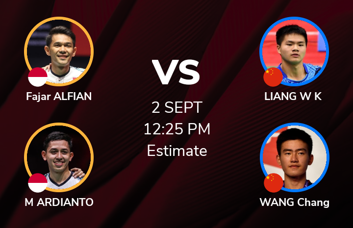 Head To Head Fajar Alfian Rian Ardianto Vs Liang Wei Keng Wang Chang