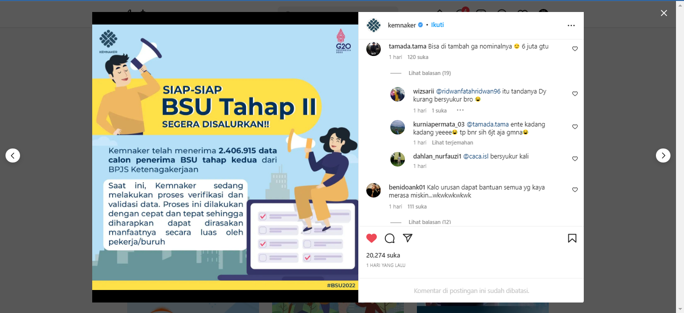 Jutaan Pekerja Akan Disalurkan BSU 2022 Rp600 000 Di Tahun Ini Simak