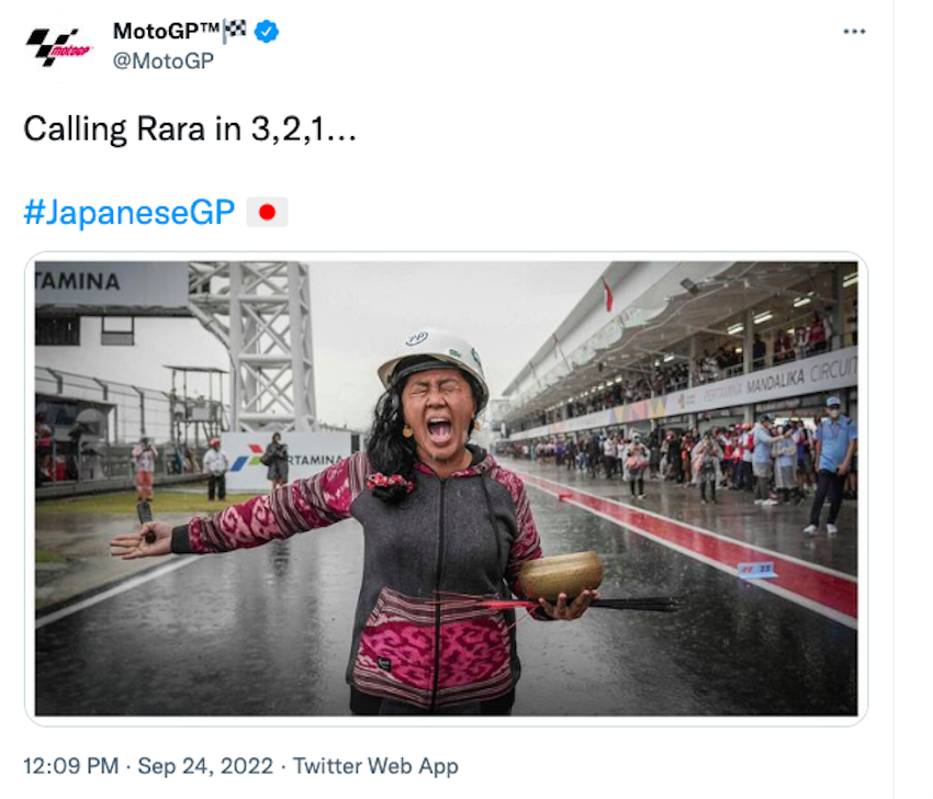 Viral Rara Pawang Hujan Dipanggil MotoGP Jepang Saat Sirkuit Motegi