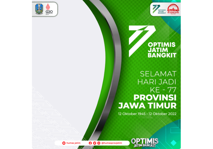 Ramaikan Hut Ke Provinsi Jawa Timur Dengan Twibbon Berikut Desain