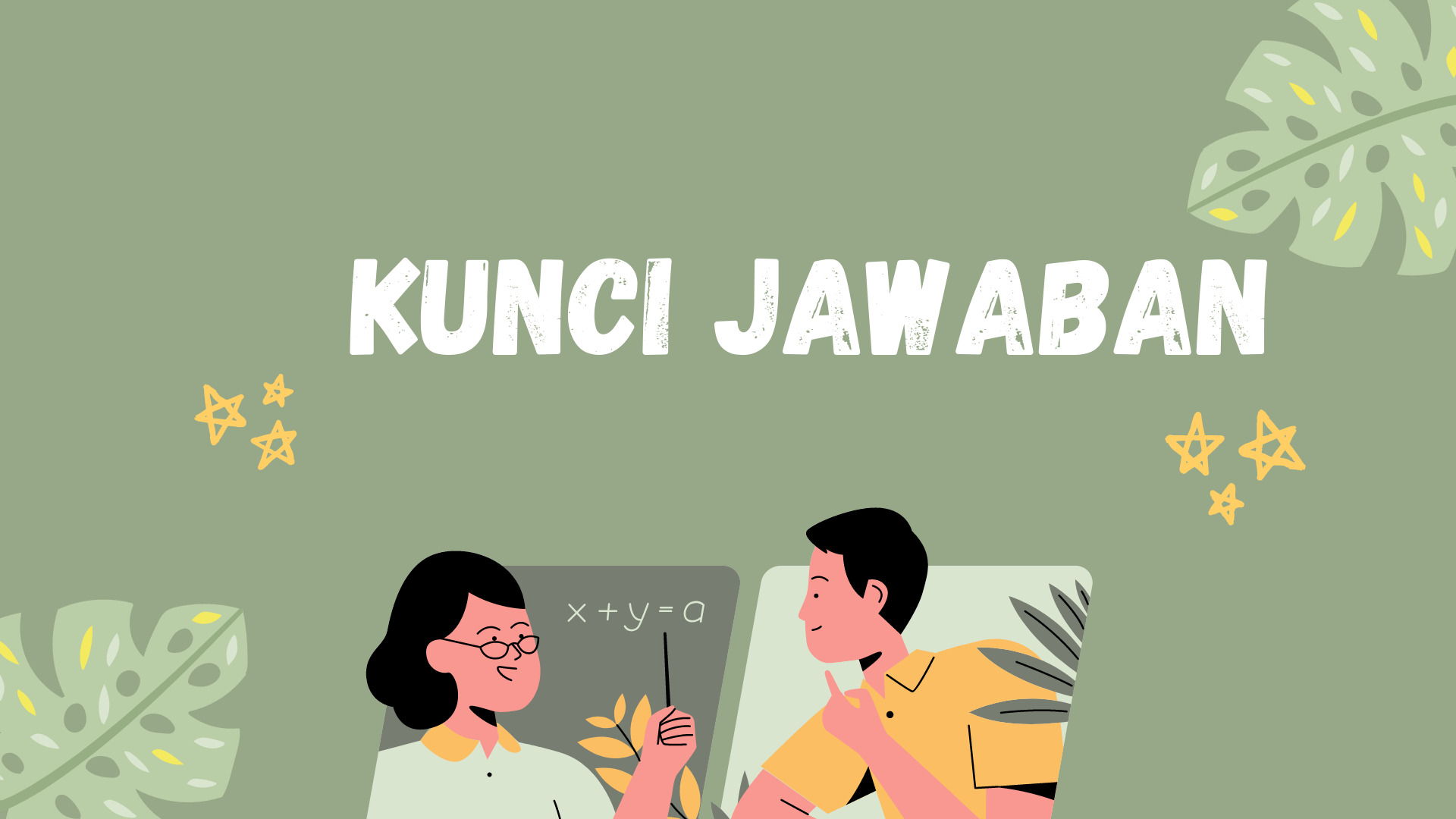 Kunci Jawaban Soal Post Test Modul Topik Perencanaan Pembelajaran SD Pelatihan Mandiri