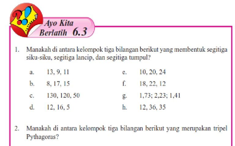 Kunci Jawaban Matematika Ayo Kita Berlatih 6 3 Halaman 31 32 No 6 7