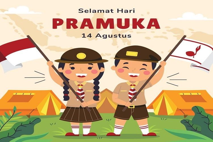 Desain Poster Hari Pramuka Keren Paling Kekinian Lengkap Ucapan