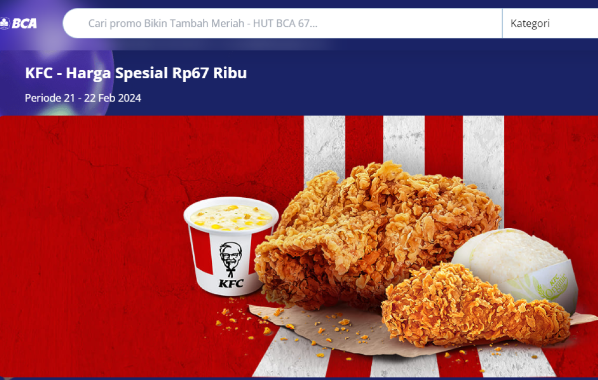 Promo Mcd Promo Kfc Hari Ini Di Promo Ultah Bca Di Mcd Diskon