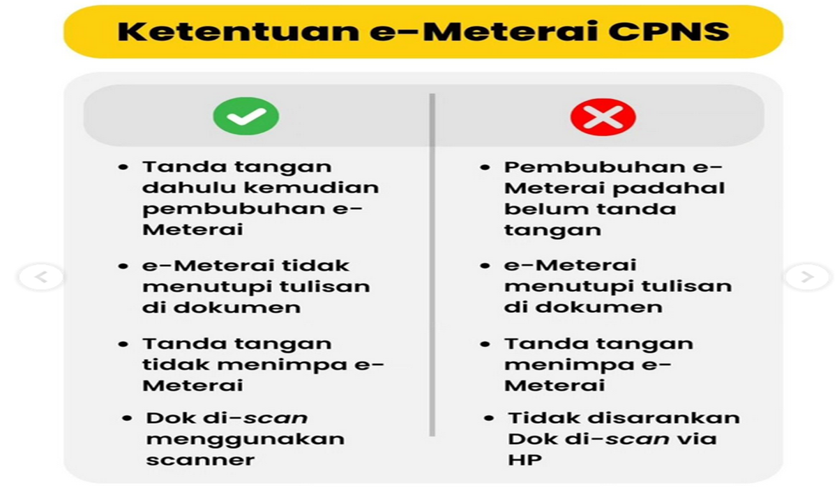 INI Ketentuan Pembubuhan Materai Untuk Pendaftaran CPNS 2024 Perhatikan