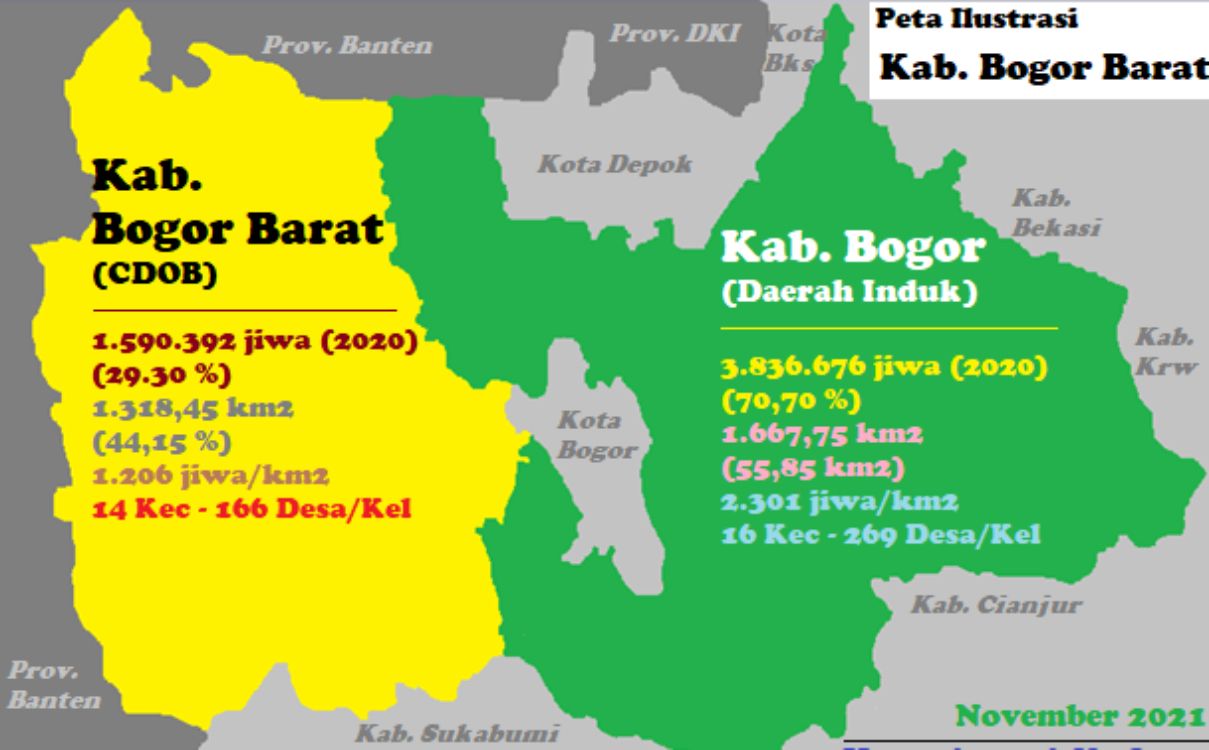 Kabupaten Bogor Barat Bogor Timur Bogor Selatan Siap Jadi Daerah