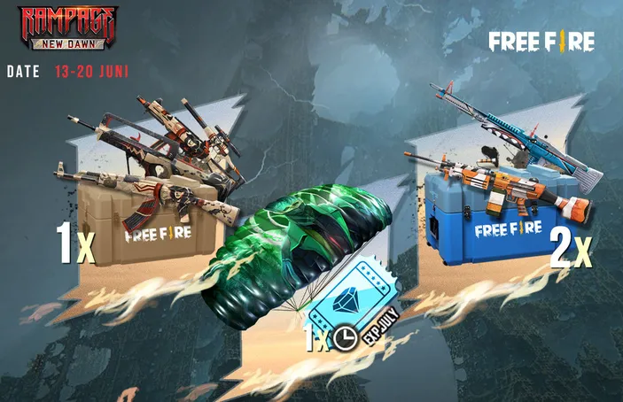 Kode Redeem FF Emote AK47 Draco Bundle Paleolithic Dan Skin M1014 Free