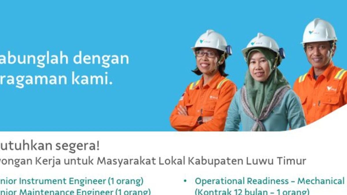 Kirim Cv Terbaikmu Pt Vale Indonesia Buka Lowongan Kerja Magang Cek