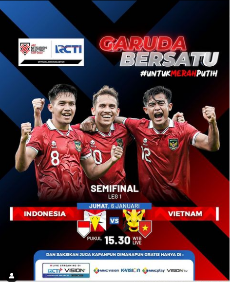 Sedang Tayang Link Live Streaming Indonesia Vs Vietnam Piala Aff