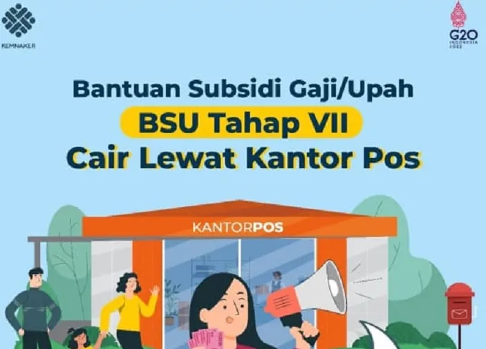 BSU Tahap 7 Cair Rp600 Ribu Lewat Kantor Pos Cek BLT Subsidi Gaji Di