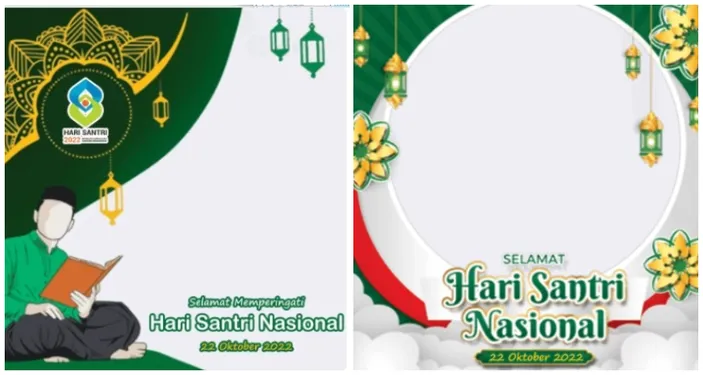 20 Twibbon Hari Santri 2022 Desain Simple Dan Elegan Cocok Jadi Status