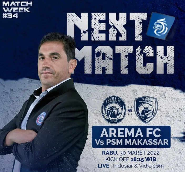 Link Live Streaming Arema Fc Vs Psm Makassar Bri Liga Malam Ini