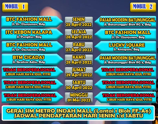 Sim Keliling Bandung Jadwal Dan Lokasi Terbaru Pekan Ini April