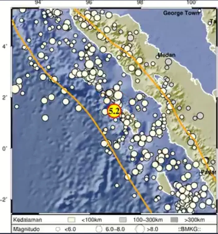 Titik Lokasi Pusat Gempa Nias Hari Ini 8 September 2022 Diguncang Gempa