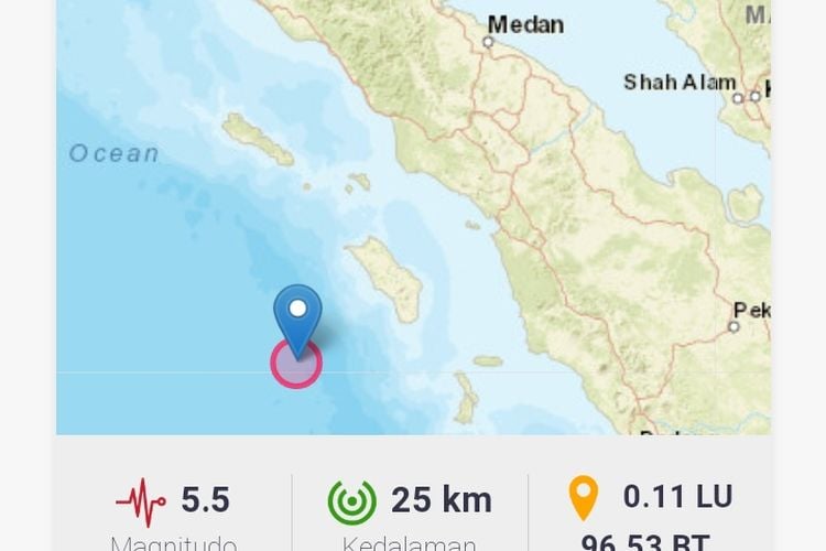 Barusan Terjadi Gempa Terkini Nias Sumut Hari Ini Agustus Mag