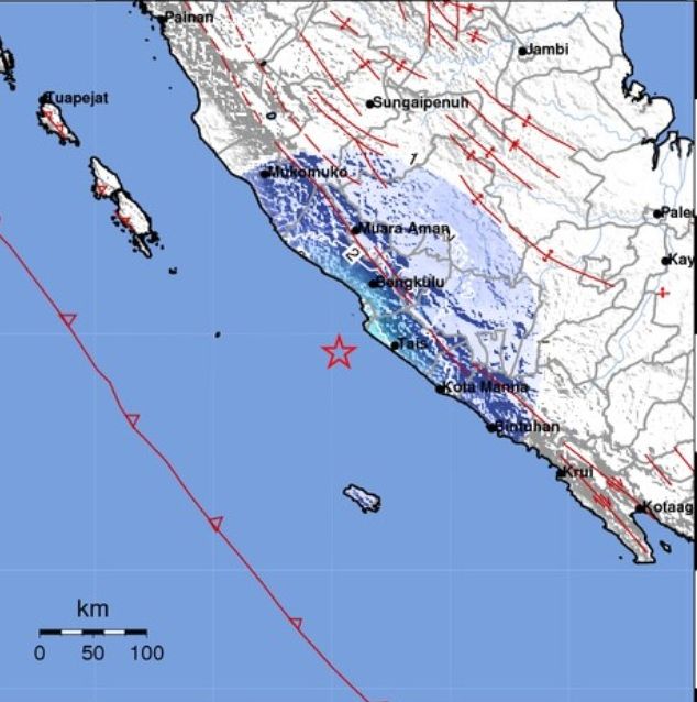 Info Terbaru Titik Pusat Gempa Bengkulu Hari Ini April