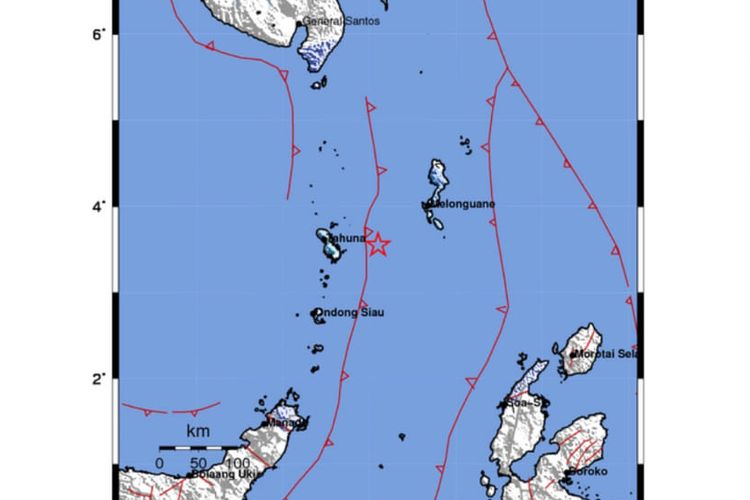 Info BMKG Terjadi Gempa Di Tahuna Kep Sangihe Sulawesi Utara