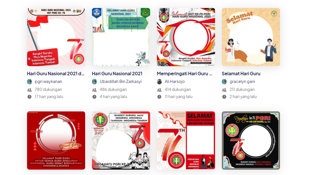 20 Kumpulan Link Twibbon Dan Bingkai Foto Hari Guru Nasional 2021