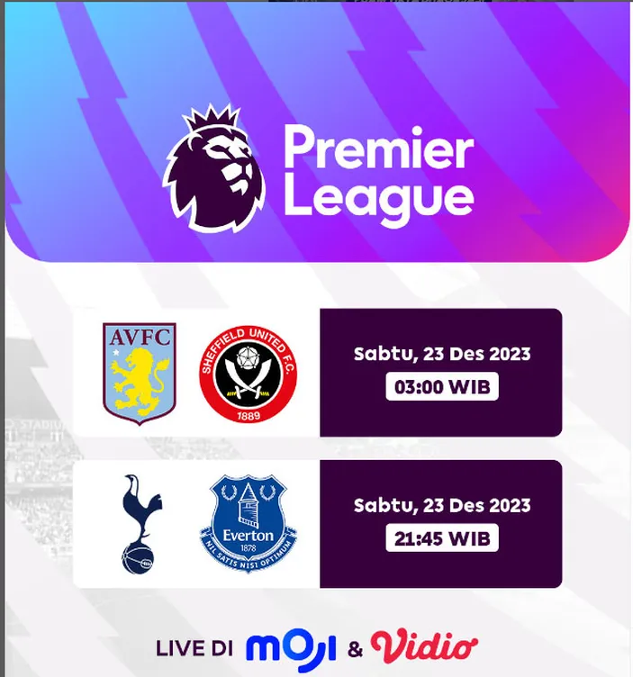 Jadwal Acara Moji Tv Sabtu Desember Ada Live Premier League