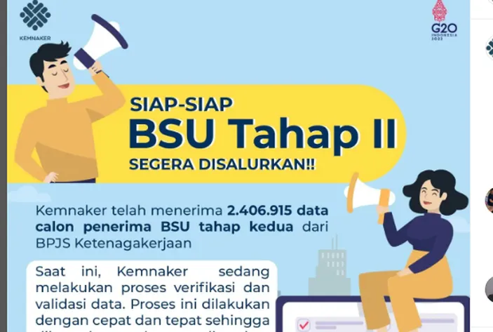 BSU 2022 Tahap II Kapan Cairnya Simak Di Sini Jadwal Pencairan BLT