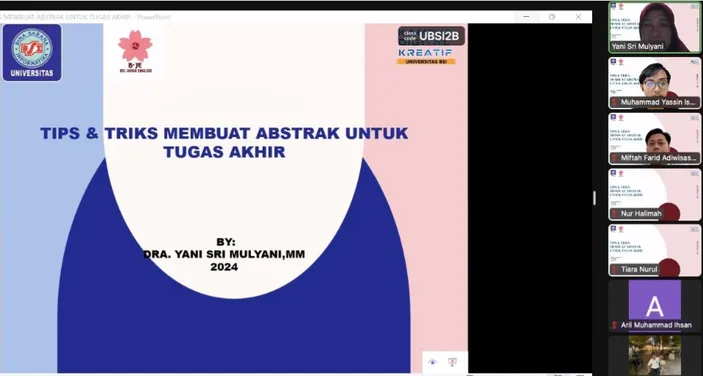 Workshop Abstrak Ubsi Pemikiran Kita Lebih Sempurna Karena Ai Hanya