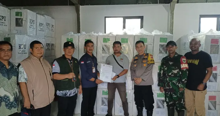 Tiba Lengkap Surat Suara Dan Logistik Untuk 265 TPS Pemilu Tahun 2024