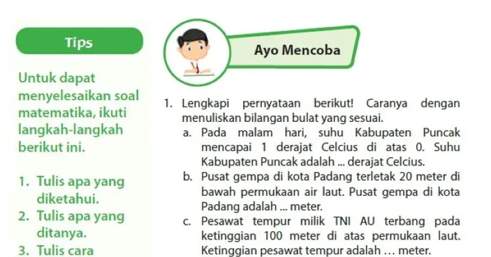 KUNCI JAWABAN Matematika Kelas 6 Halaman 10 11 12 Ayo Mencoba Membaca