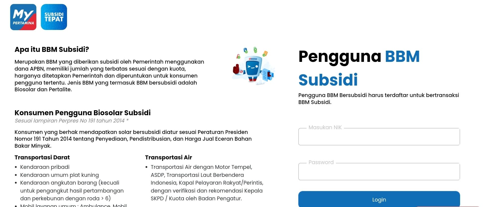 DAPATKAN Link Subsiditepat Mypertamina Id Untuk Daftar Subsidi Tepat