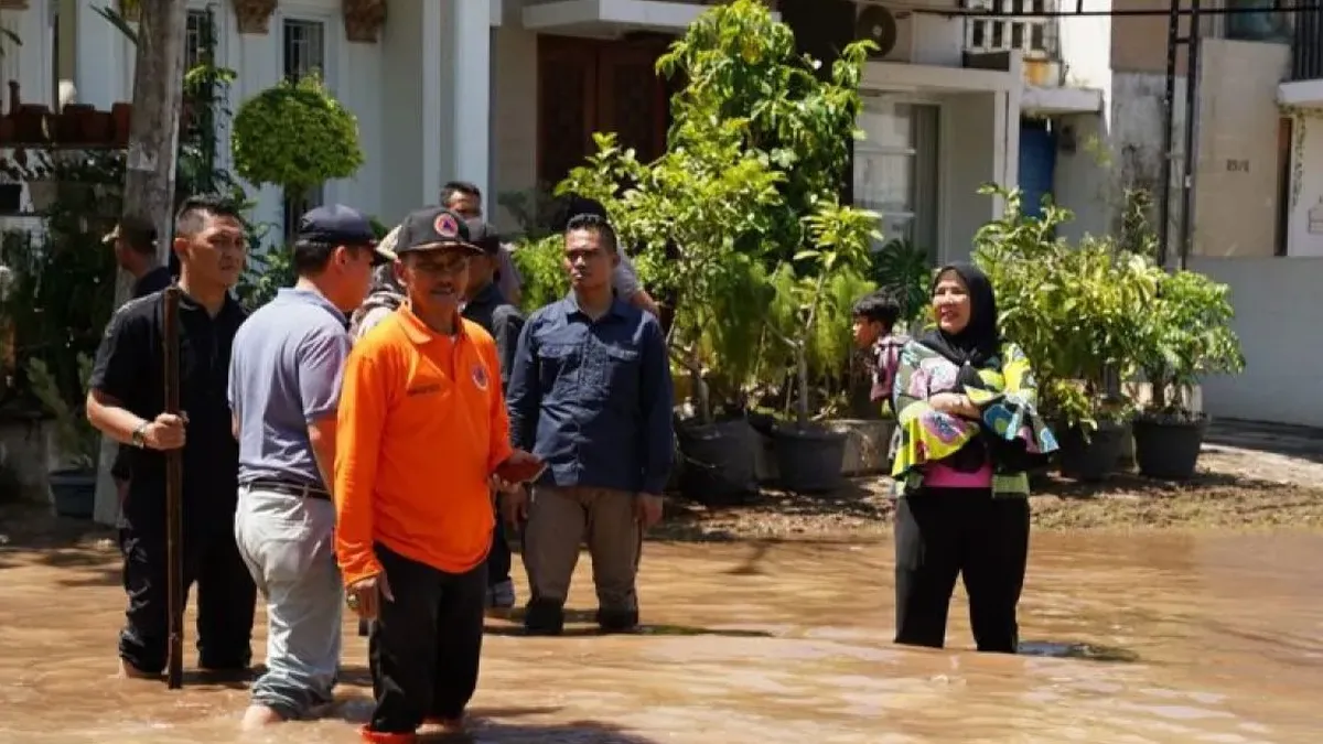 789 Rumah Terendam Banjir Di Bandar Lampung Karena Tanggul Setinggi 20