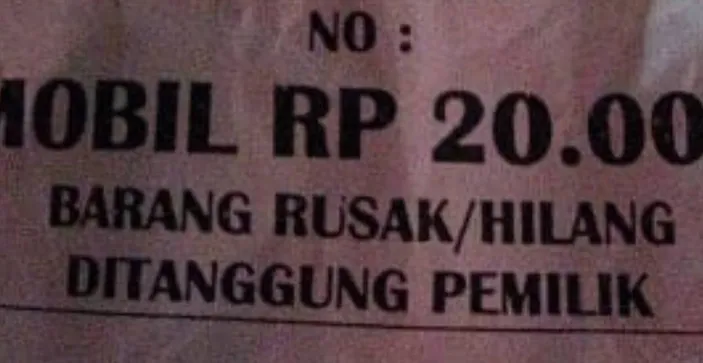 Wargi Bandung Begini Cara Kenali Ciri Ciri Karcis Parkir Resmi Adukan