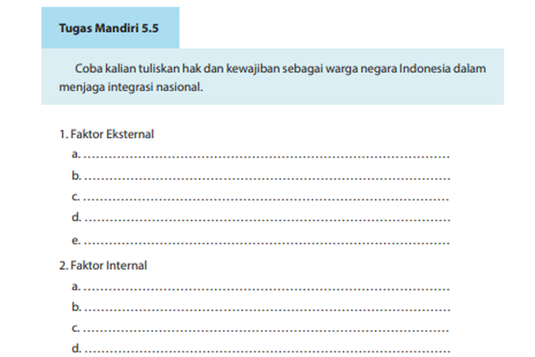 PKN Kelas 10 Halaman 157 Tugas Mandiri 5 5 Hak Dan Kewajiban Warga