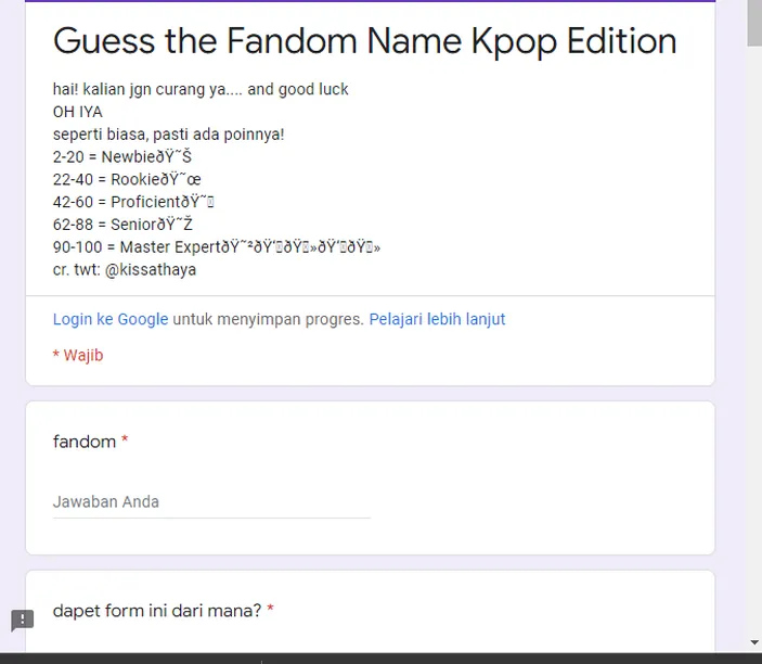 Terbaru Link Ujian Kpopers Tebak Fandom Kpop Favorit Mulai Dari Bts