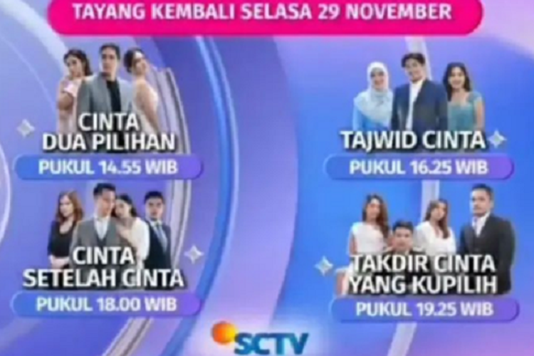 Jadwal Acara Televisi Sctv Hari Ini Selasa November Saksikan