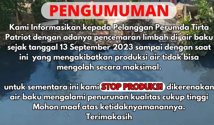 Keluhan Warga Bekasi Ke Pdam Tirta Patriot Yang Tak Produksi Air Selama