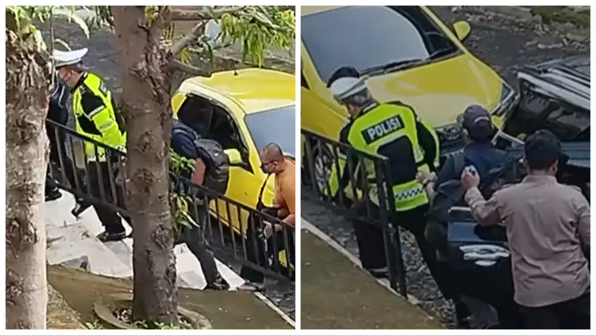 Gubernur Bengkulu Rohidin Mersyah kena OTT KPK, tapi tak terlihat diborgol, justru memakai jaket polisi lalu lintas. Kolase foto Bengkulu Prov dan Pikiran-rakyat.com