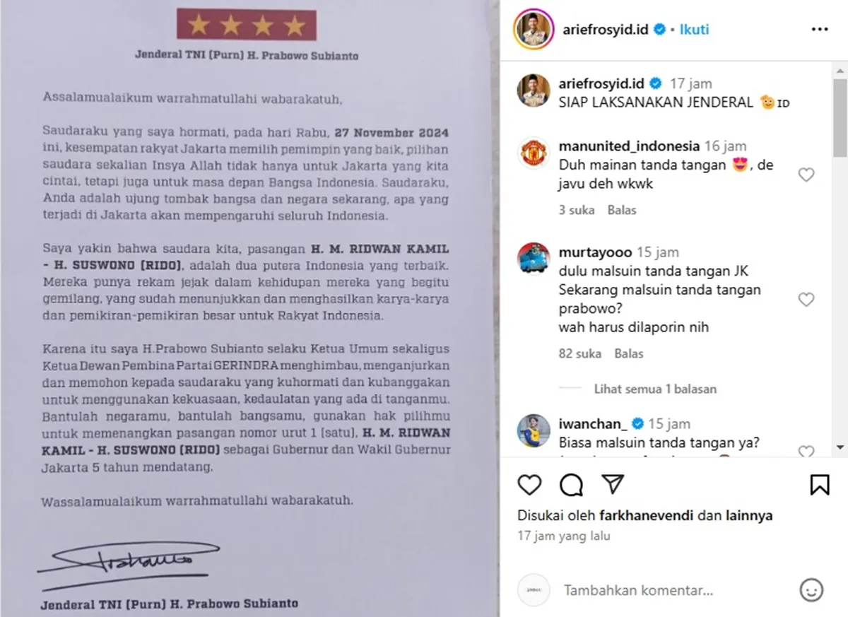 Presiden Prabowo Subianto kembali mengajak mendukung Calon Gubernur di Pilkada 2024, masih berasalan sebagai Ketua Umum Partai Gerindra.*