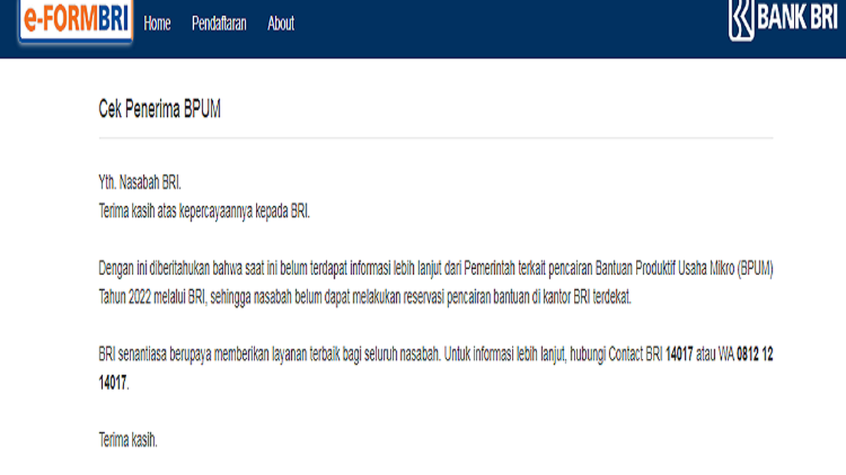 Uang Rp Juta Cair Untuk Umkm Bukan Cek Penerima Bpum Eform Bri Pakai Nik Ktp Eform Bri