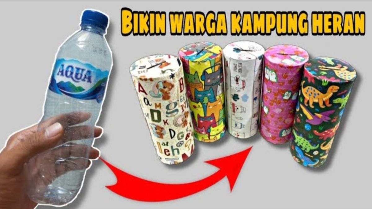 Ide Kreatif Daur Ulang Diy Celengan Cantik Dari Botol Bekas Aqua Yuk