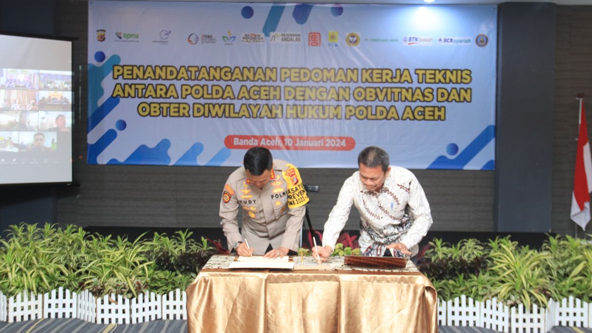 Polda Aceh Tandatangani Pkt Dengan Obvitnas Dan Obter Sebagai Wujud