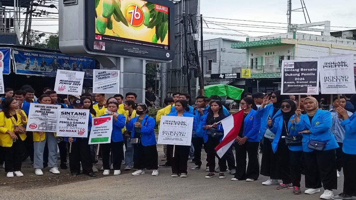 Badan Eksekutif Sintang Gelar Orasi Deklarasi Pemilu 2024 Damai