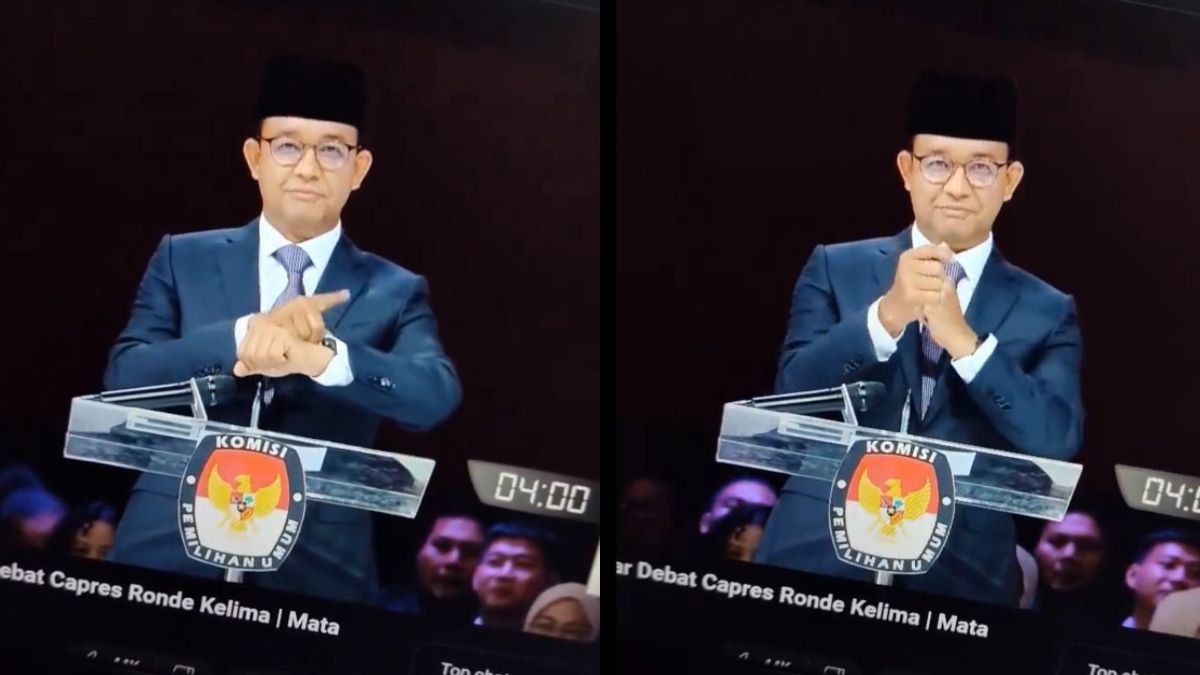 Publik Soroti Anies Pakai Bahasa Isyarat Buka Visi misi, Jadi Satu-satunya dalam Debat