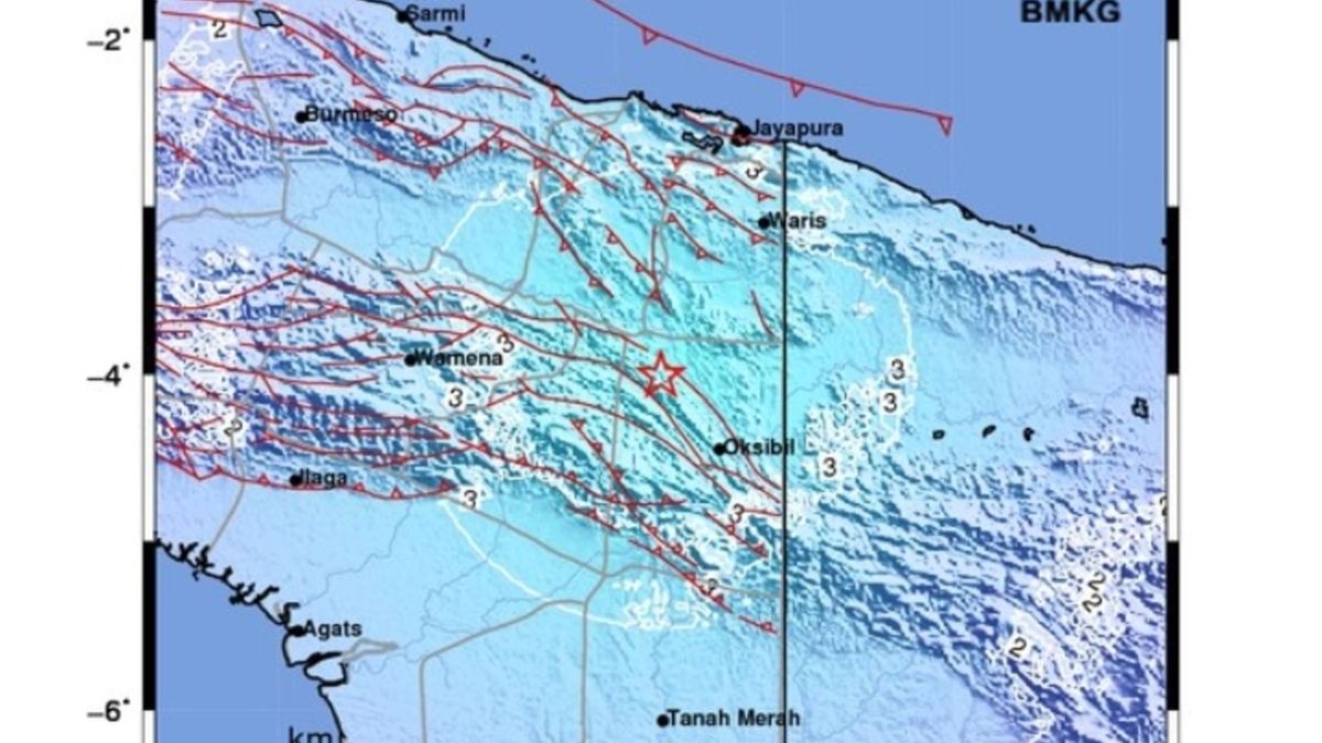 Pegunungan Bintang Diguncang Gempa M5 4 Hari Ini 5 Februari 2024