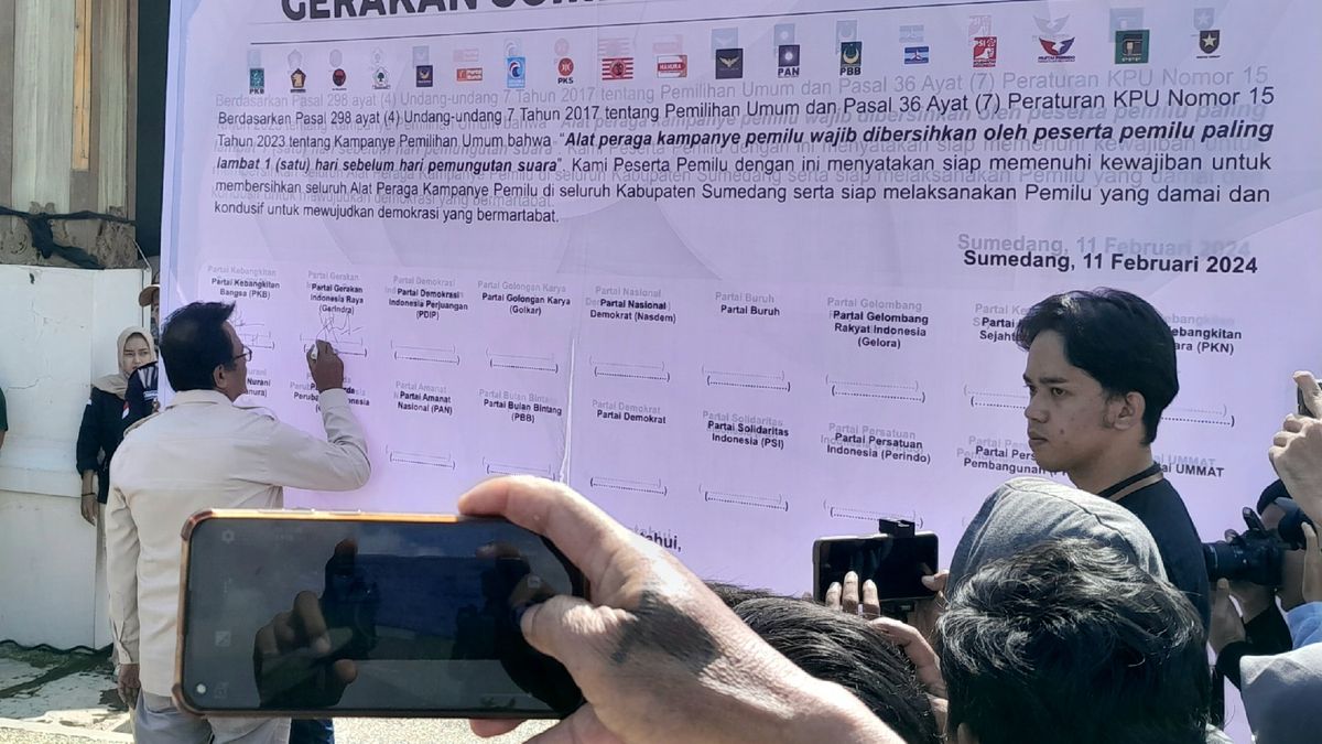 Apel Gerakan Sumedang Bebas APK Di Masa Tenang Pemilu, 8 Parpol Besar ...